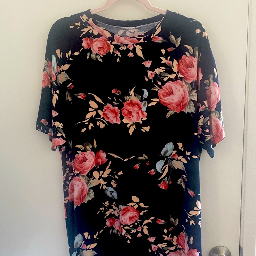Flower print bohemian shirt